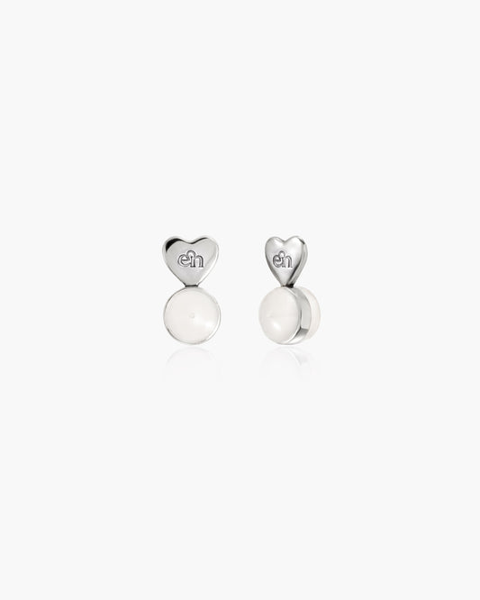 Silver Heart-shaped Earring Back Lifters