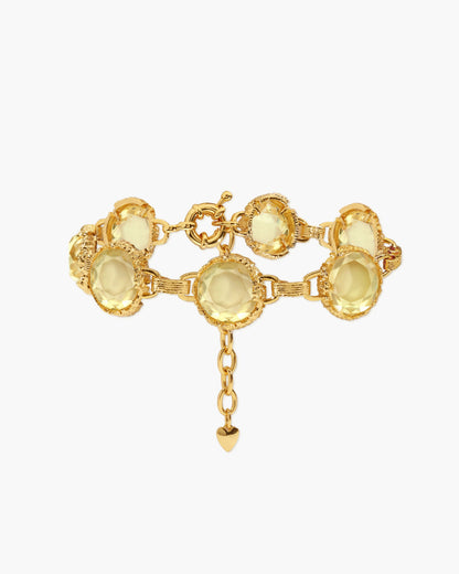 Honey Quartz Bracelet in Silver