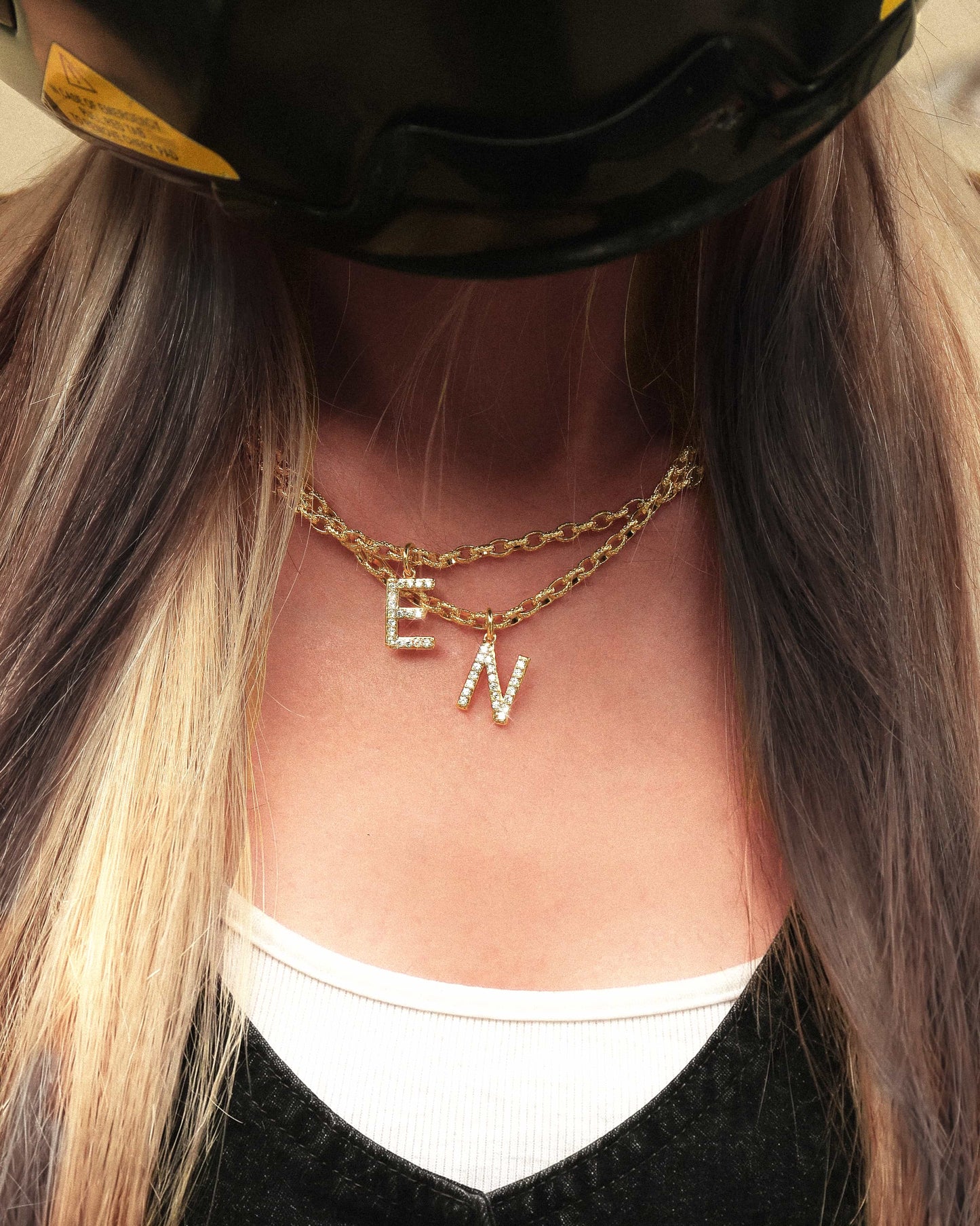 Pavé Initial Chain Necklace
