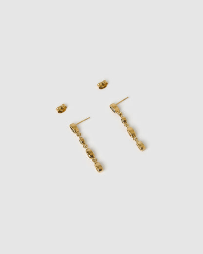 Isadora Gold Earrings - Multi Blue