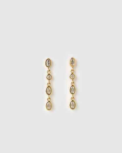 Isadora Gold Earrings - Stone