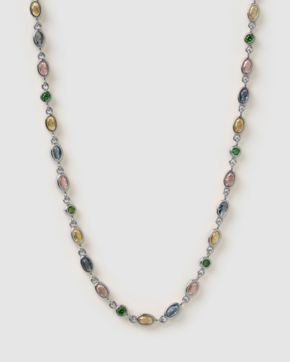 Isadora Silver Necklace - Multi