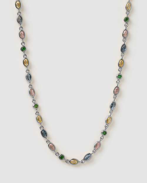 Isadora Silver Necklace - Multi