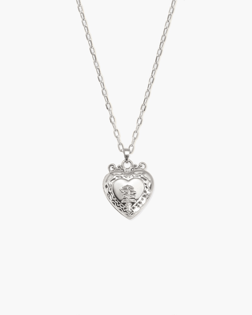 Isabela Locket Necklace in Silver