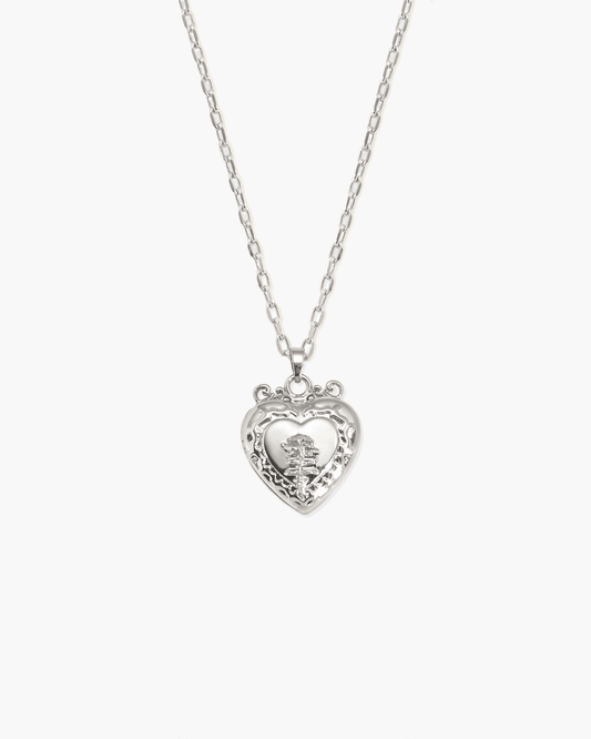 Isabela Locket Necklace in Silver