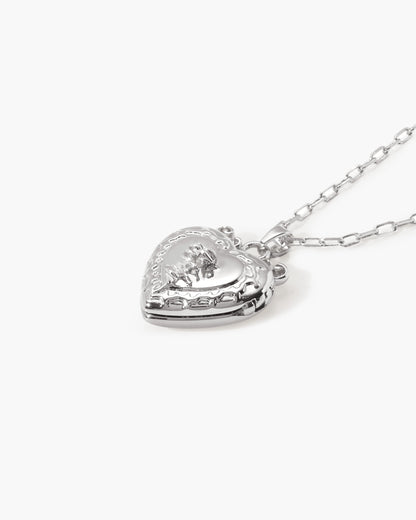 Isabela Locket Necklace in Silver