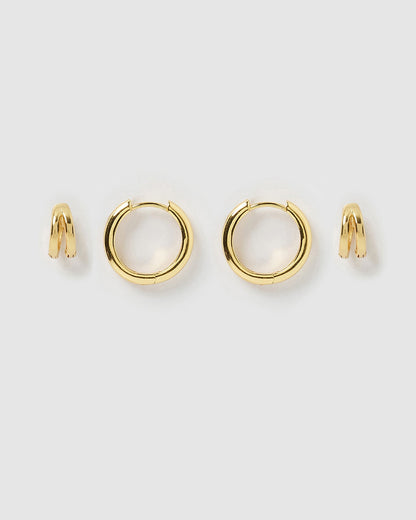 Jeanette Earring Stack - Gold