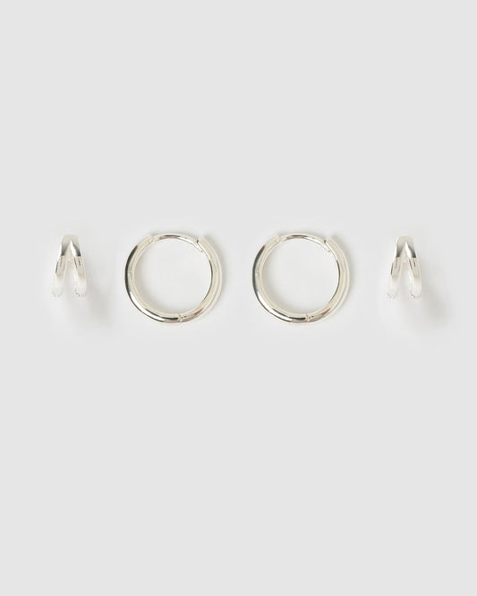 Jeanette Earring Stack - Silver
