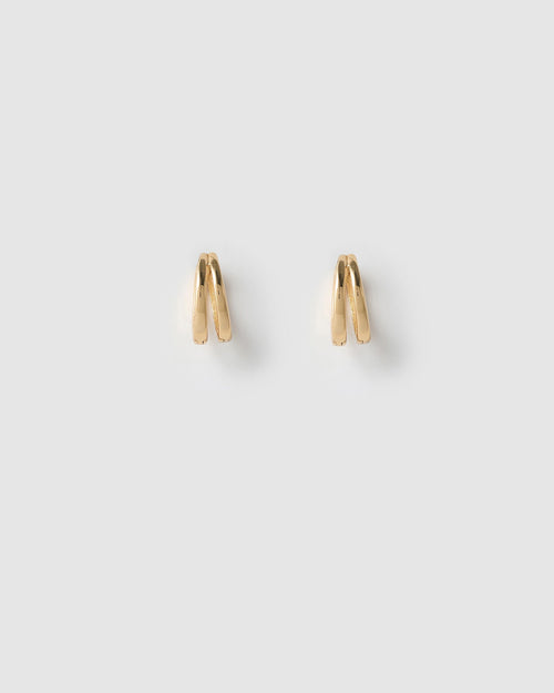 Jean Gold Huggie Earrings