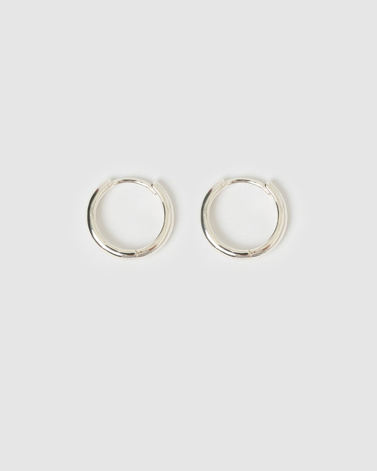 Jett Silver Hoop Earrings