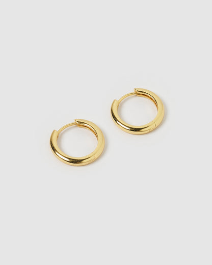 Jett Gold Hoop Earrings