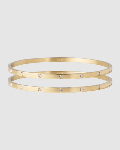 Kelly Double Gold Bracelet Stack