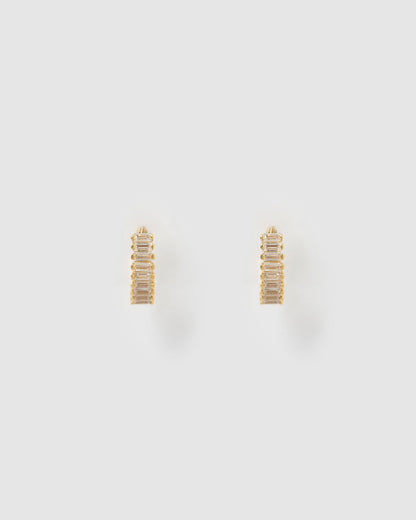 Khloe Gold Earrings - Stone