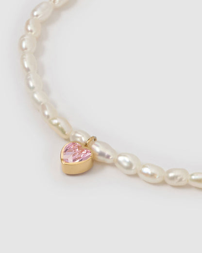 Kiki Pearl Heart Bracelet
