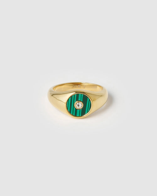 Koda Gold Ring - Malachite