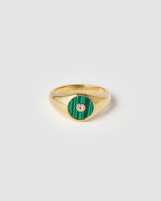 Koda Gold Ring - Malachite