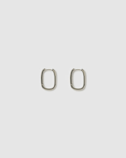 Link-Up Silver Hoop Huggies - Large
