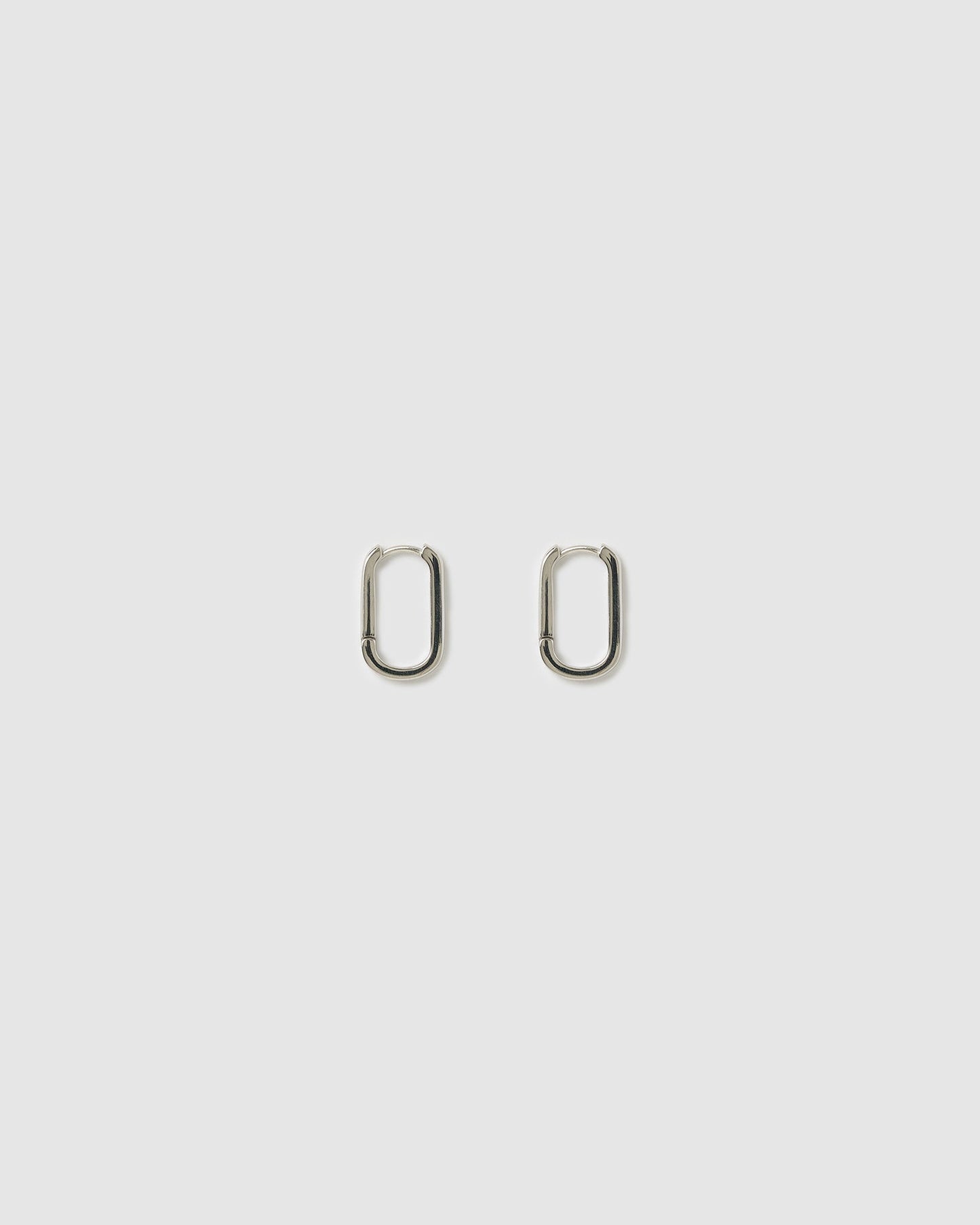 Link-Up Silver Hoop Huggies - Medium