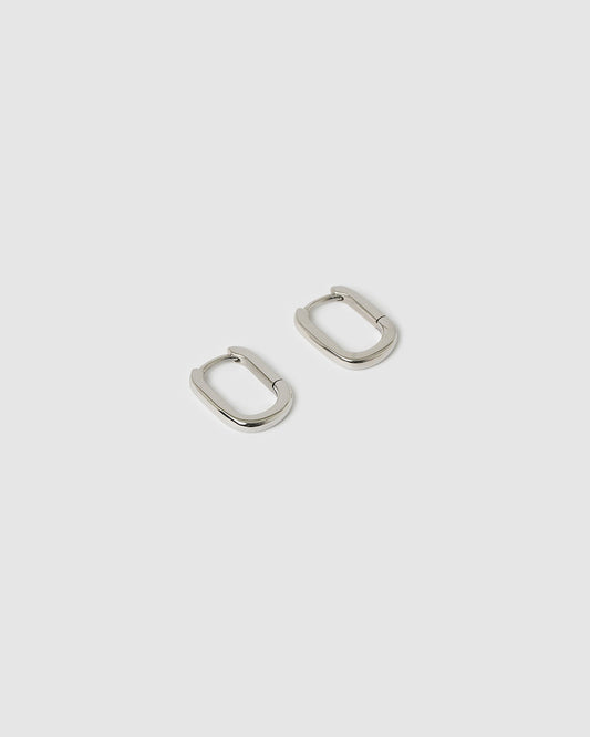 Link-Up Silver Hoop Huggies - Small