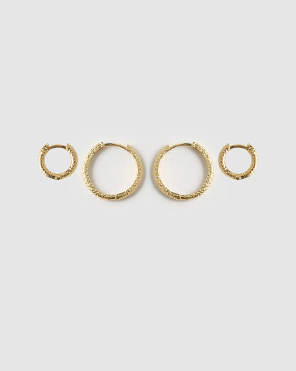 Little Hoop Earring Stack - Gold