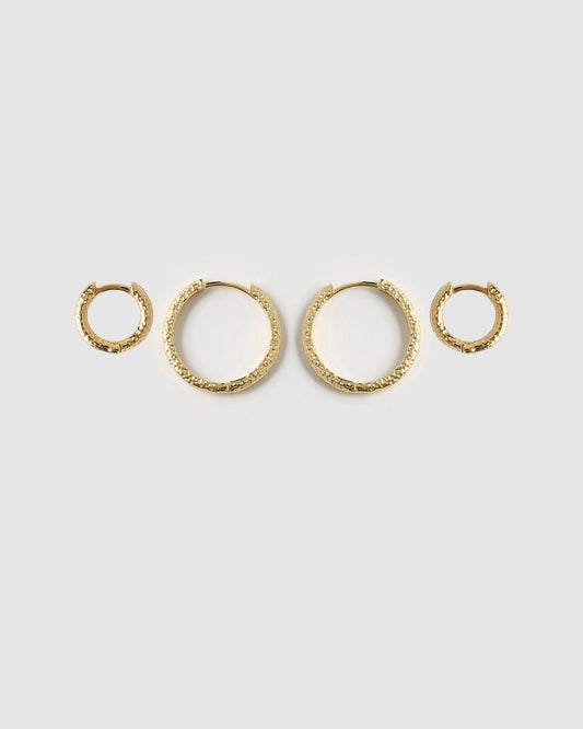 Little Hoop Earring Stack - Gold
