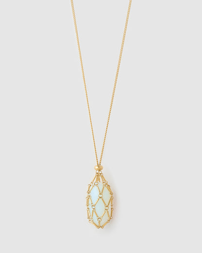 Lotus Necklace - Opal