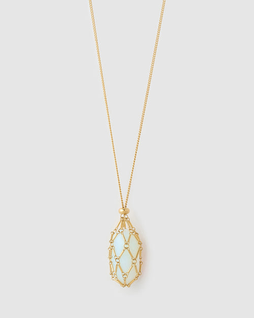 Lotus Necklace - Opal