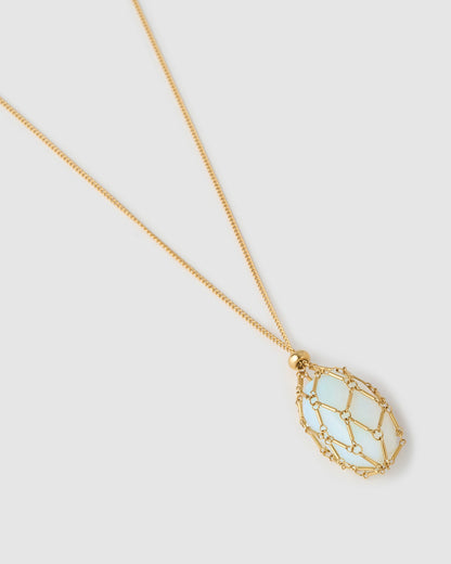 Lotus Necklace - Opal