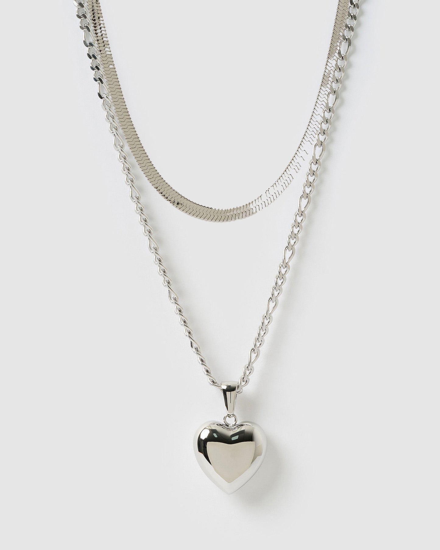 Lovebird Necklace Stack - Silver