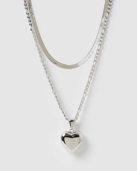 Lovebird Necklace Stack - Silver