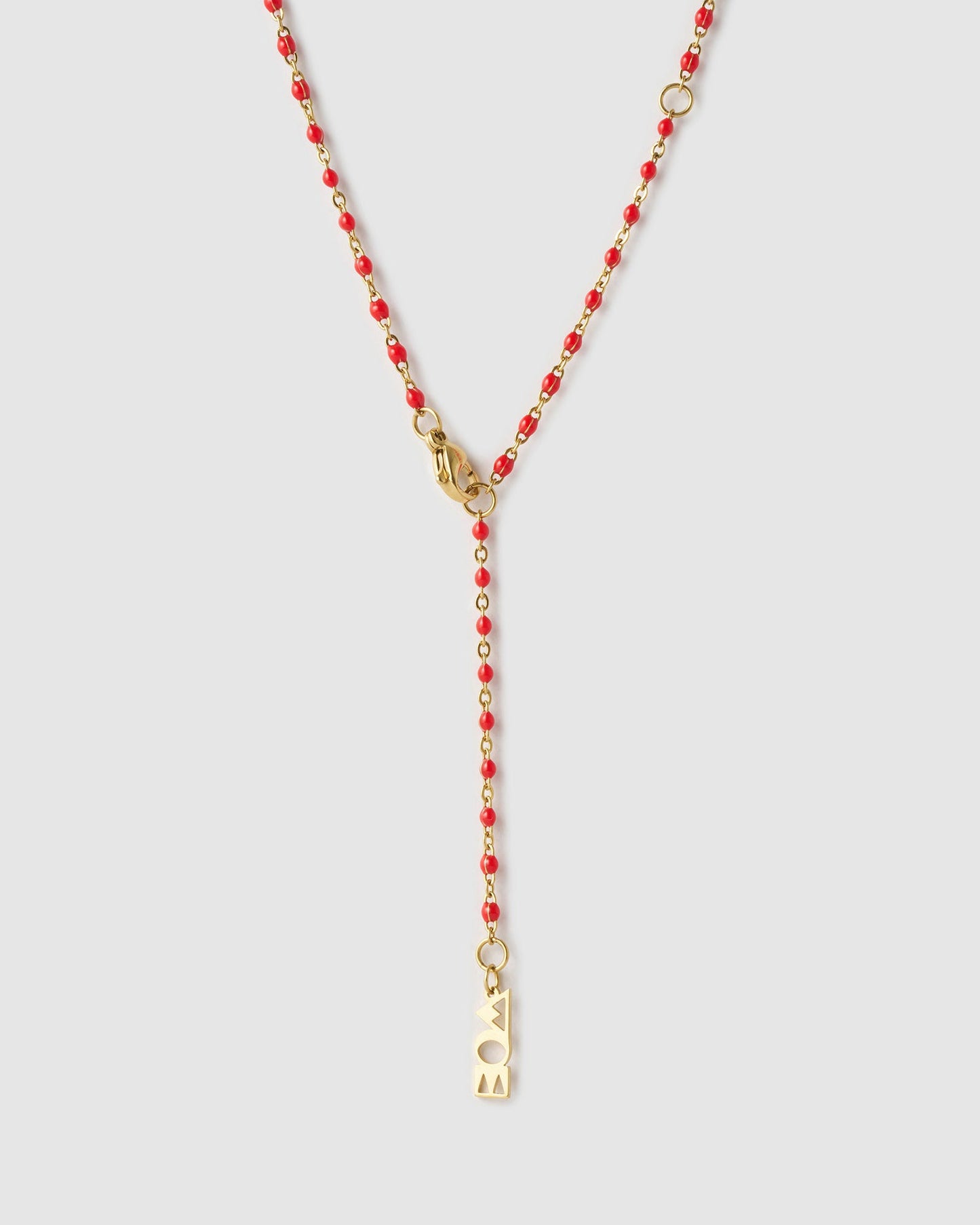 Lucky Fish Charm Necklace - Cherry