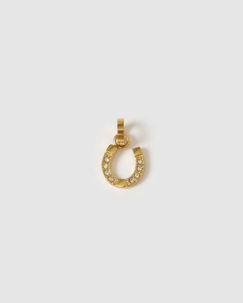 Lucky Horseshoe Charm - Gold