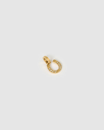 Lucky Horseshoe Charm - Gold