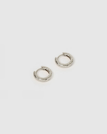 Luka Silver Huggie Earrings