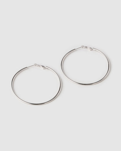 Maddy Silver Hoop Earrings
