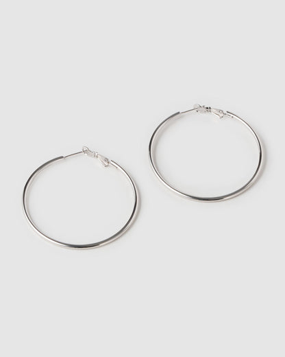 Maddy Silver Hoop Earrings