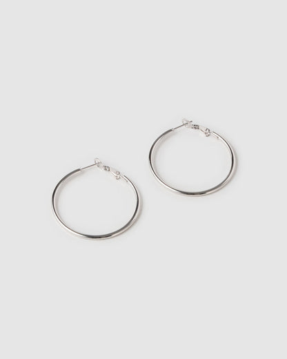 Maddy Silver Hoop Earrings
