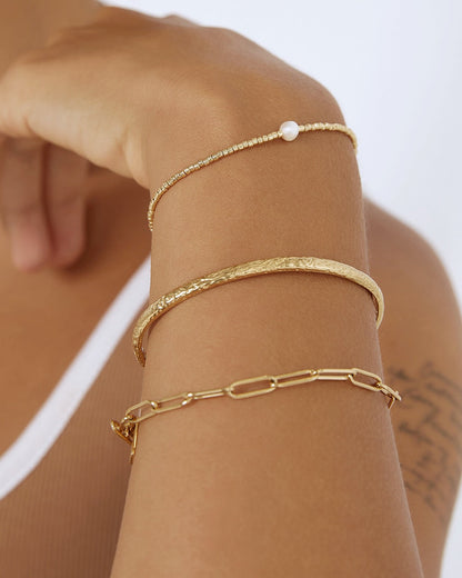 Stevie Gold Cuff Bracelet