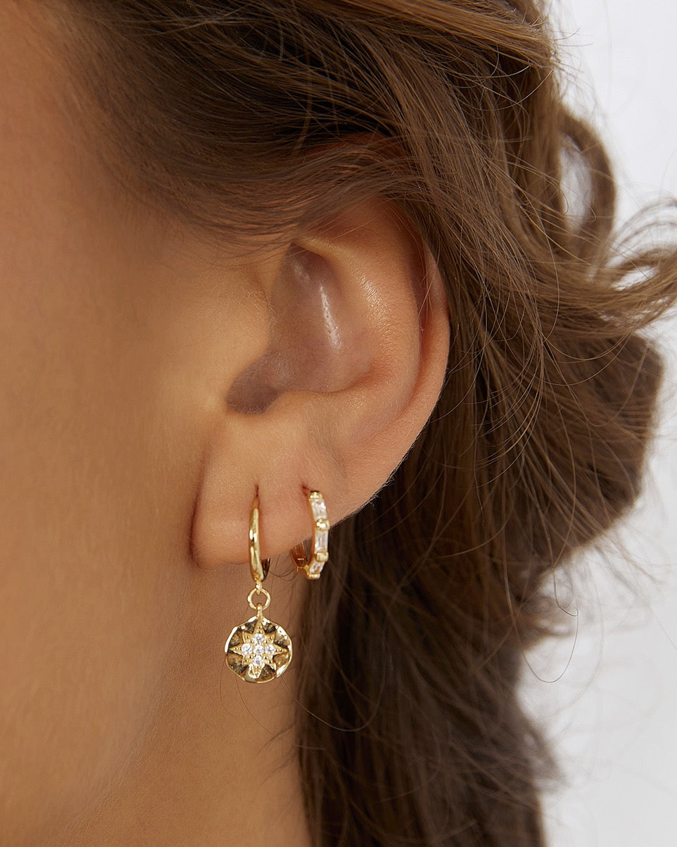 Holi Gold Huggie Earrings