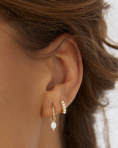 Cordelia Pearl Earrings - Gold
