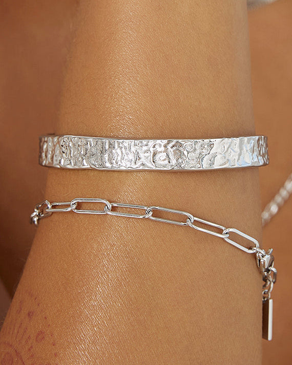 Olivia Silver Cuff Bracelet