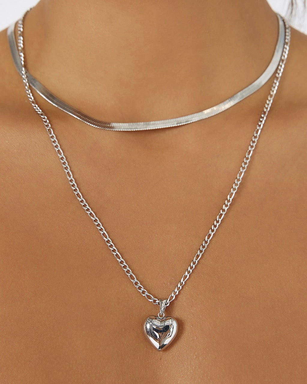 Lovebird Necklace Stack - Silver