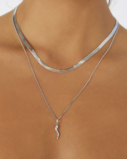 Fortune Necklace Stack - Silver