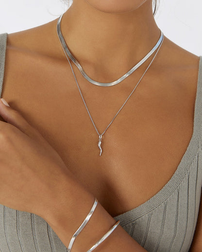 Fortune Necklace Stack - Silver