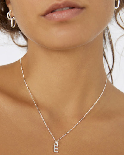 Initial Silver Charm Necklace