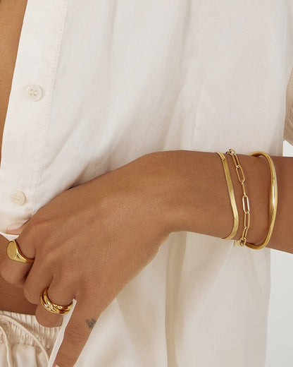 Sylvia Gold Snake Chain Bracelet