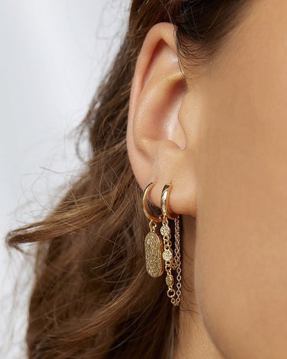 Mendoza Gold Huggie Earrings