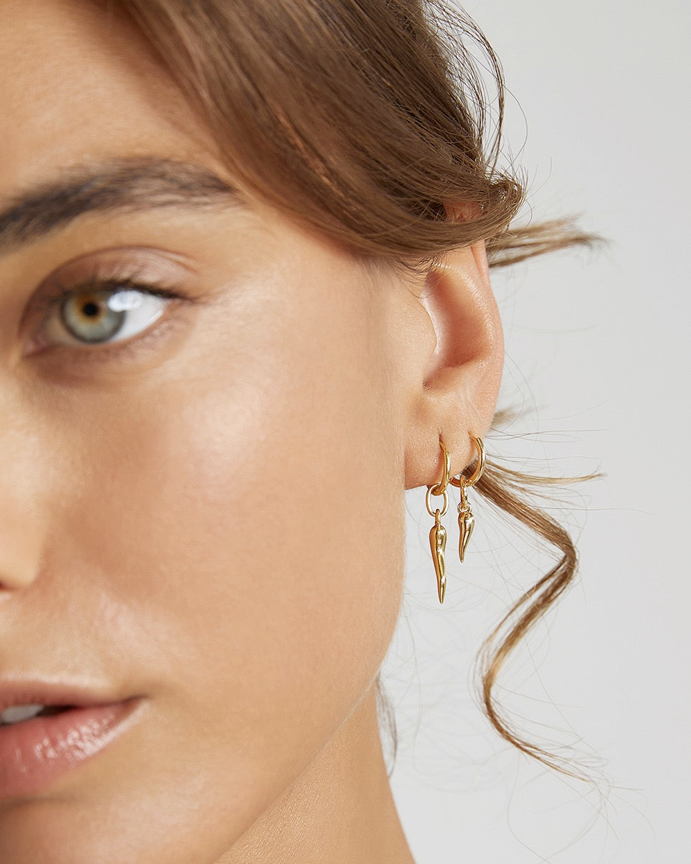 Cornicello Gold Charm Earrings - Small