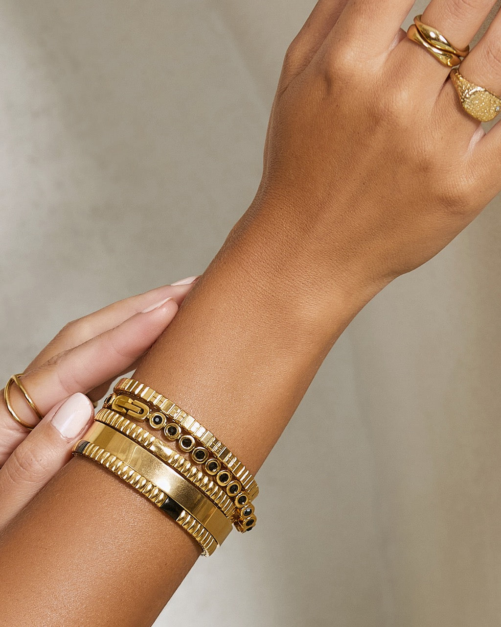 Maeve Gold Bracelet - Black
