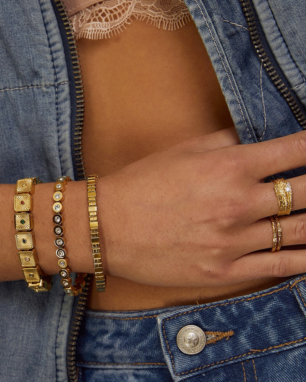 Jasper Gold Bracelet